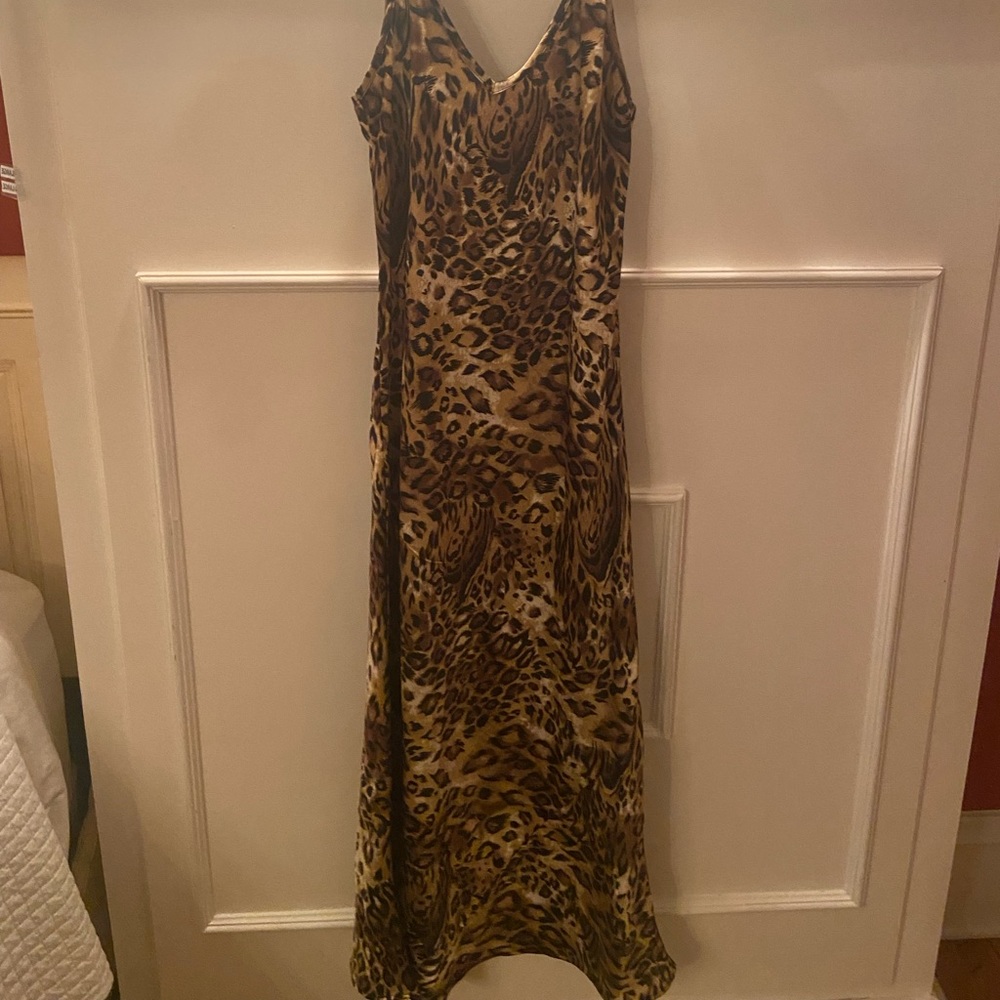 Cheetah print maxi dress
